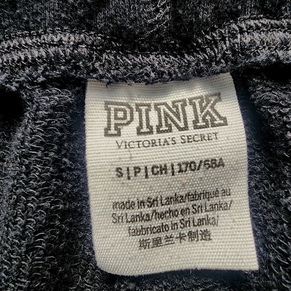 VICTORIAS SECRET PINK Shorts S Black‎ BLING Hawaii Rhinestone Sparkly Logo Y2K - Picture 5 of 9